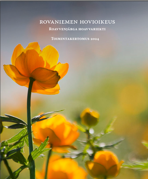 Rovaniemen hovioikeuden vuoden 2024 toimintakertomuksen kansikuva