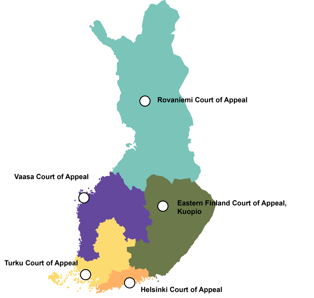 Map of Courts of Appeal