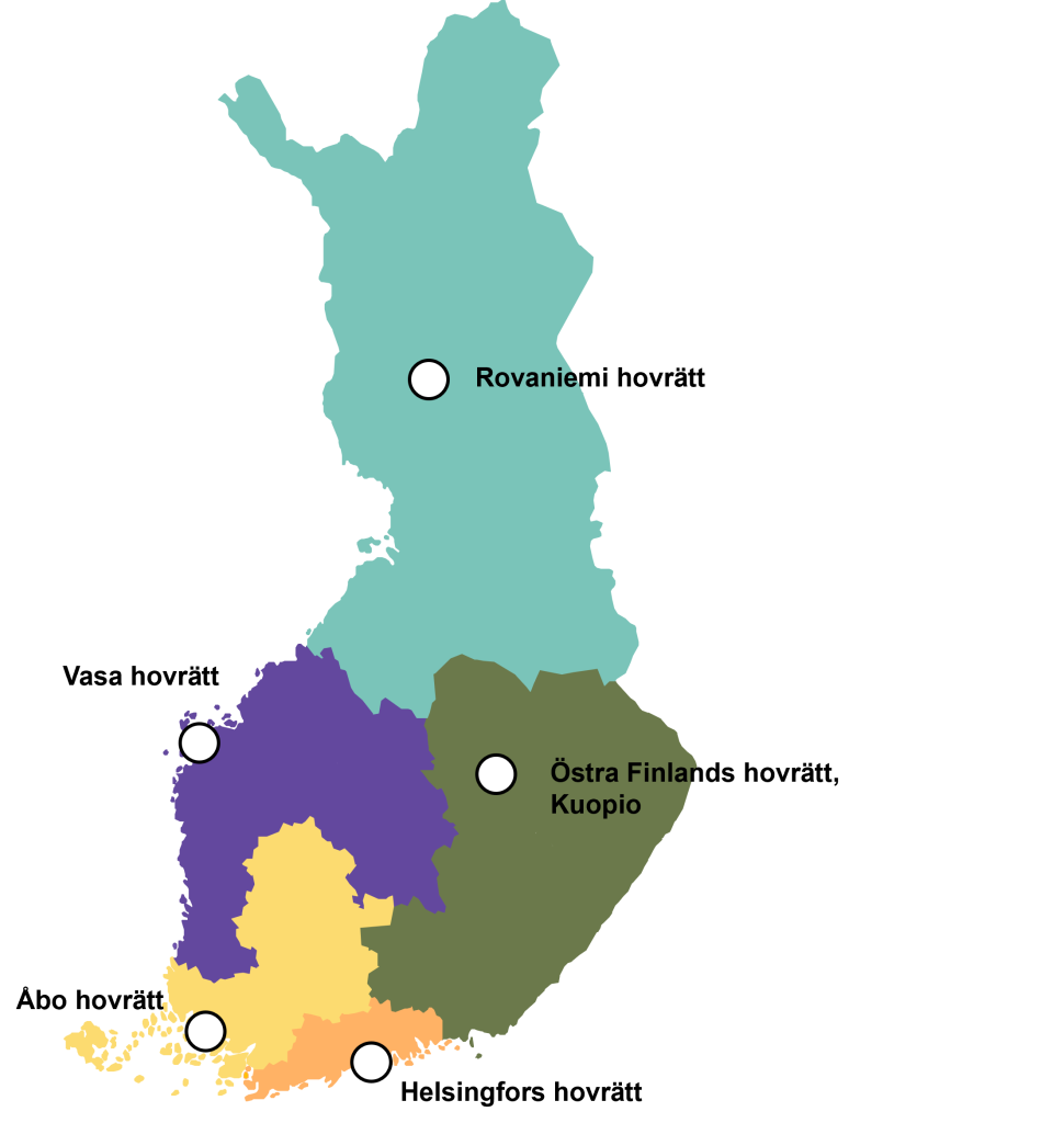 Hovrätterna karta