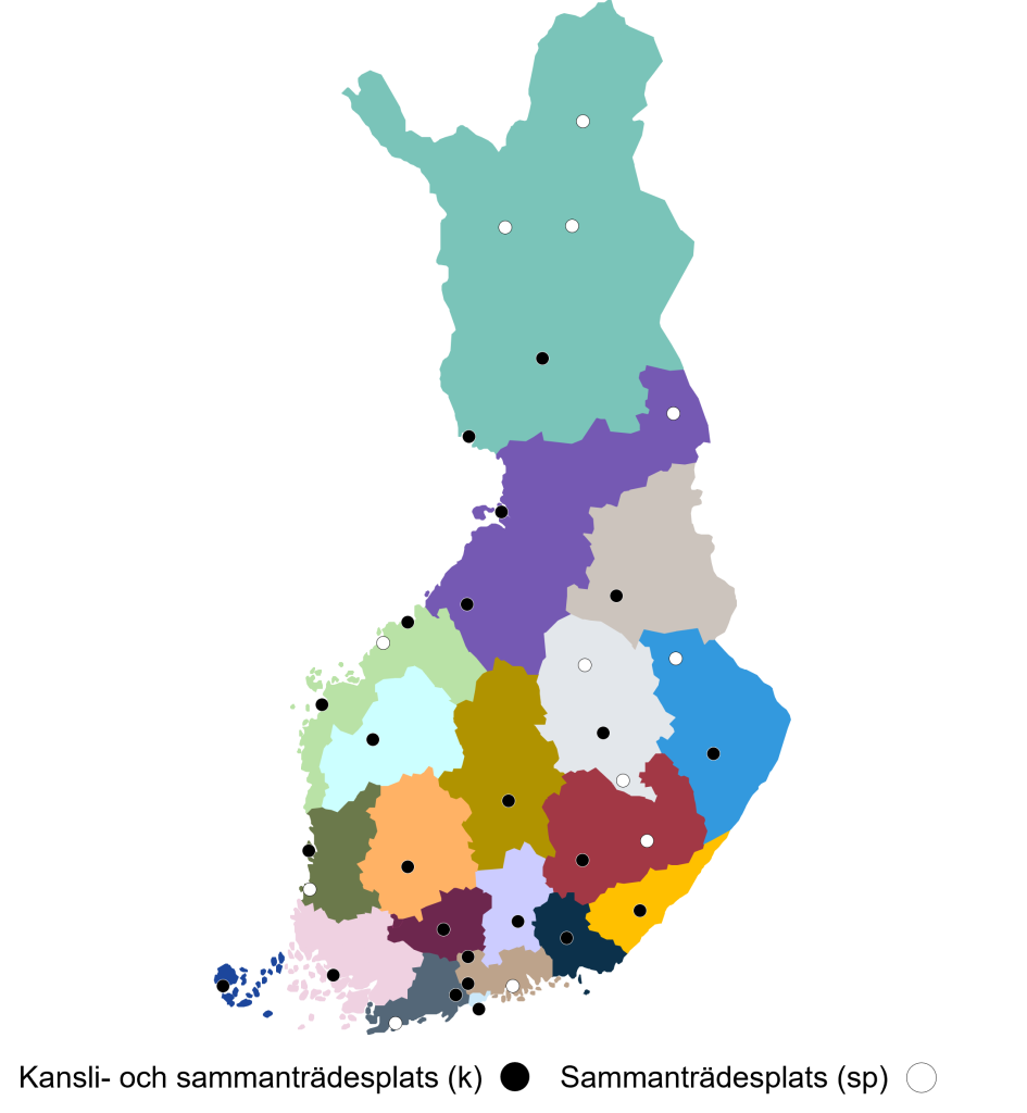 Karta om tingsrätterna